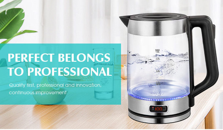 Hot 1.8L Hotel Tea and Coffee Tray With Kettle Water Boiler Electric Kettle Timemore Kettle with LED Light