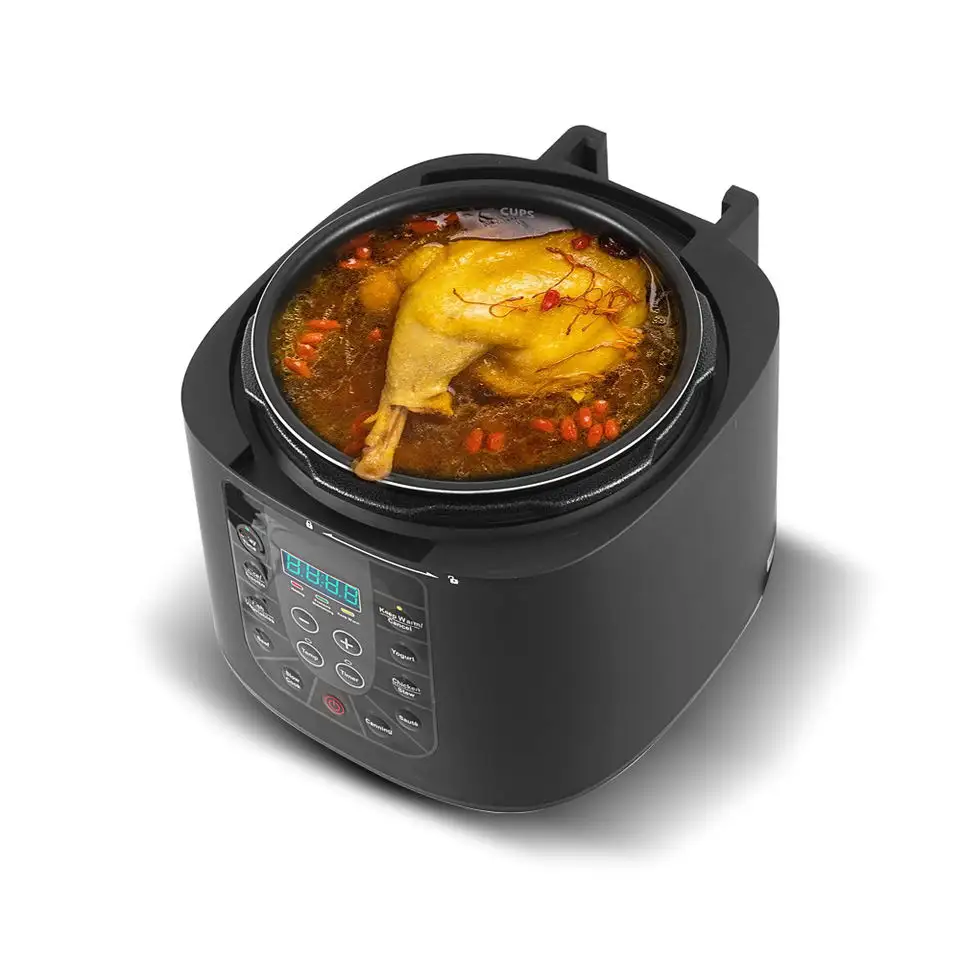 Multifunction 6L Newest 2 in 1 Detachable Lids Oil Free Electric Pressure Air Fryers Pressure Cooker Air Fryer with Lid