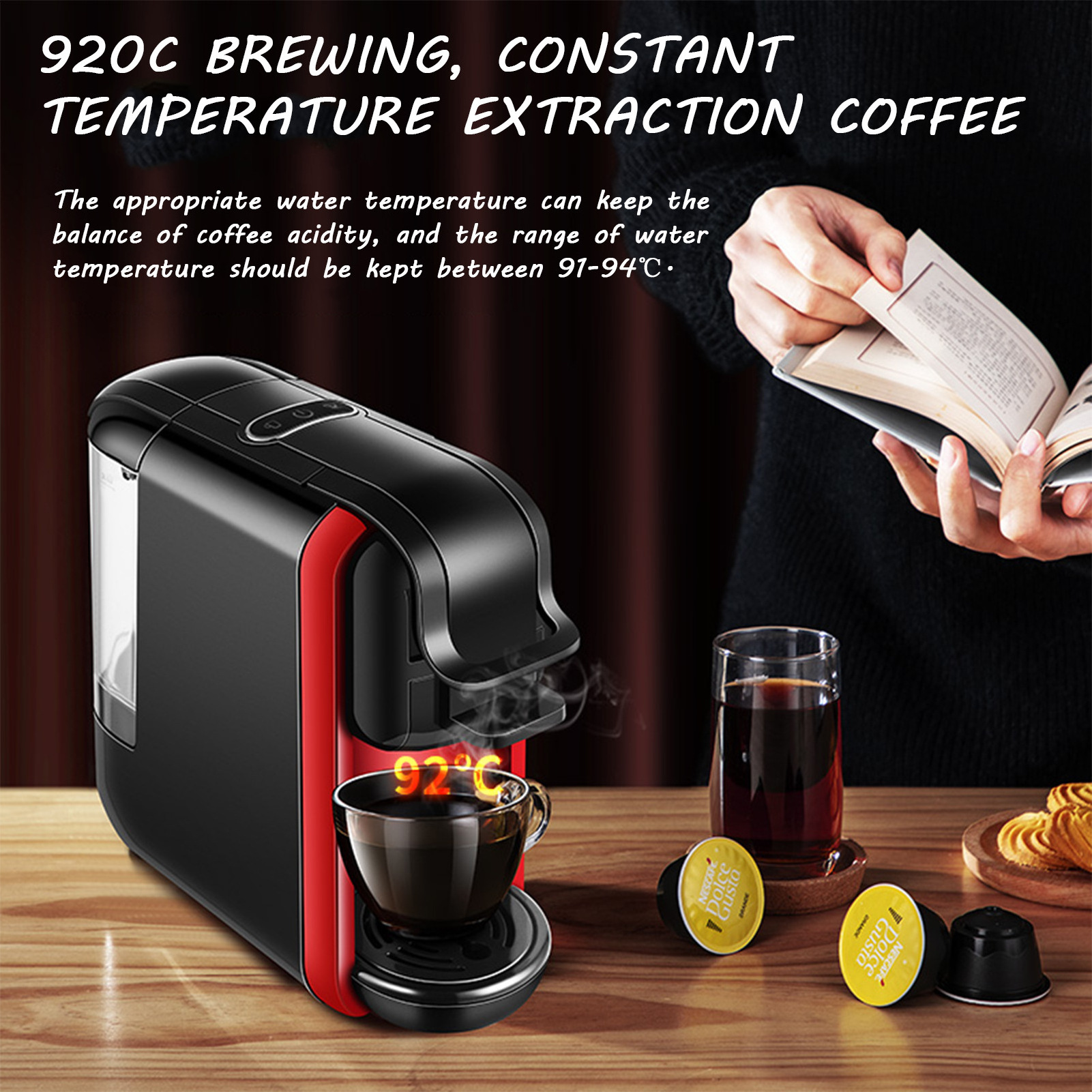 Multifunctional Coffee Maker Multiaple Capsule Coffee Machine for Office and Home Use