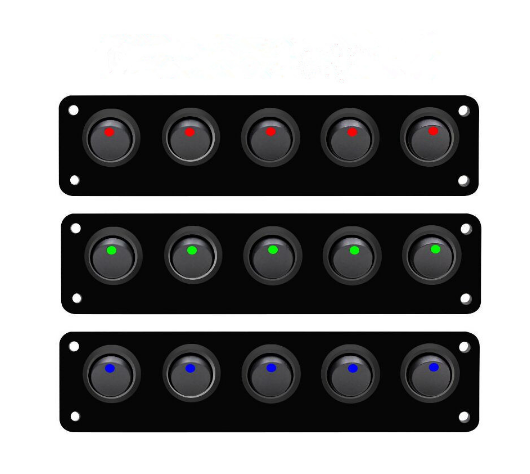 4x4 ute trays Toggle Switches control panels for Marine Boating camping rigs canopies storage drawers custom 5 Gang Switch Panel