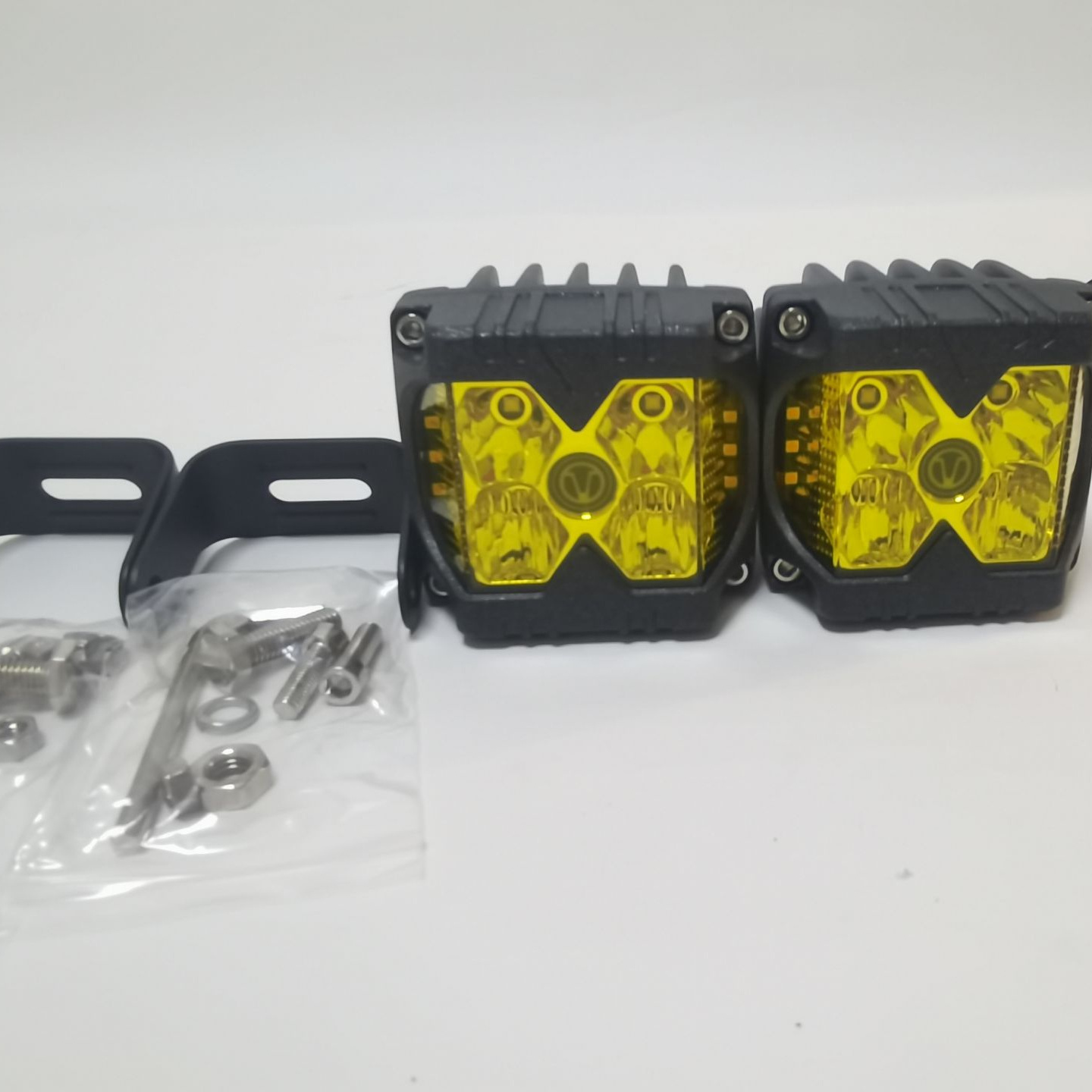 3x3 inch Led driving work light cubes polaris rzr 3Inch a pillar fog light hood bull bar spot lights fit Tacoma sprinter LX4 GMC