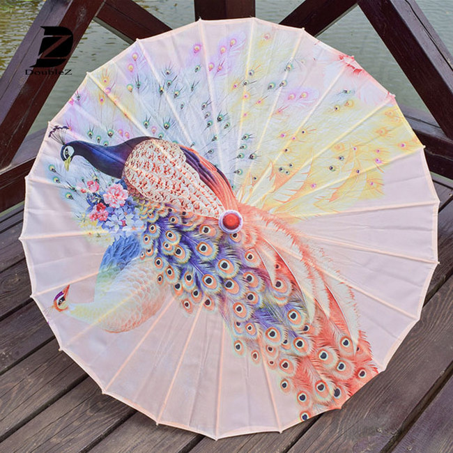 Custom made logo Chinese paper umbrella oil paper umbrella