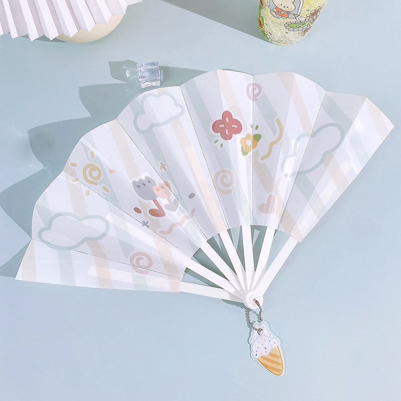 Promotional Customized round PP hand fan