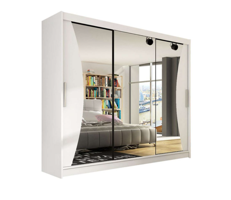 3 doors wardrobe designs modern portable sliding doors wardrobe with mirror