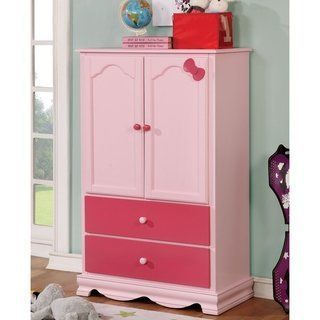 Customized barbie pink solid wood wardrobe for children and adult closet