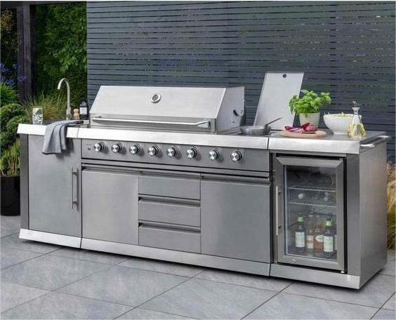 Modern Design Outdoor BBQ Modular Stainless Steel Kitchen Cabinet Simple Cupboard