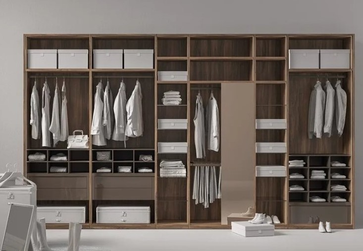 Factory customized large storage place open  bedroom wardrobe closet with drawer