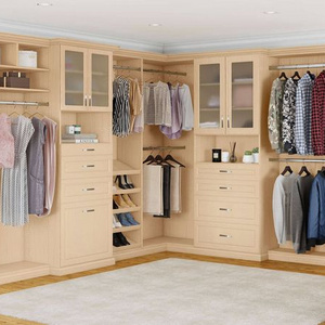 Factory customized large storage place open  bedroom wardrobe closet with drawer