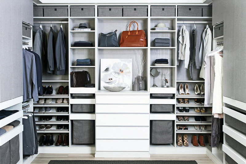 White Shoe Closet Storage & Organization Modern Bedroom Wardrobe Closet