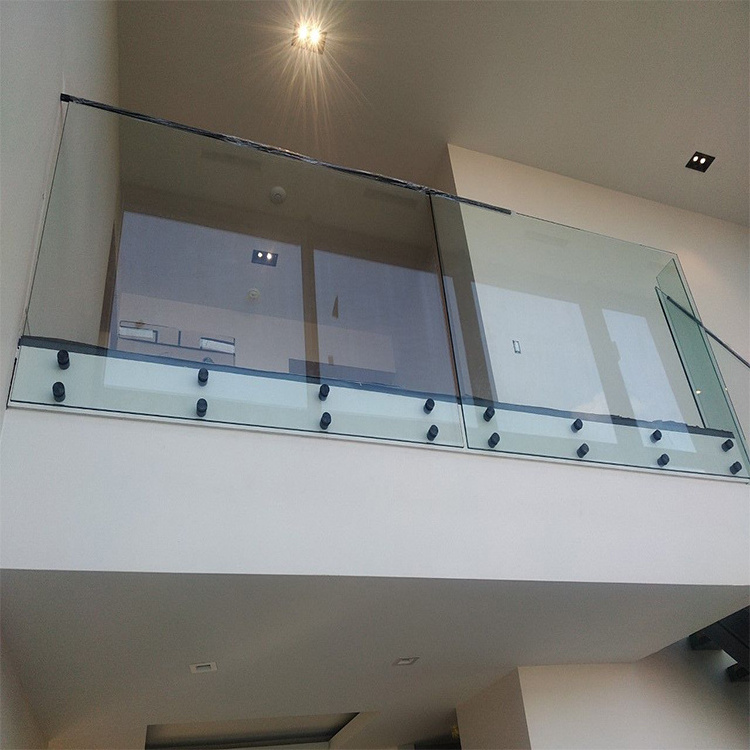 Australia Popular Customized Spigot Glass Railing Tempered 12 mm glass railing From Foshan Factory