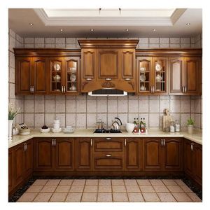 Custom White Oak Real Solid Wood Luxury Modern Farmhouse Shaker Cabinet For Kitchen