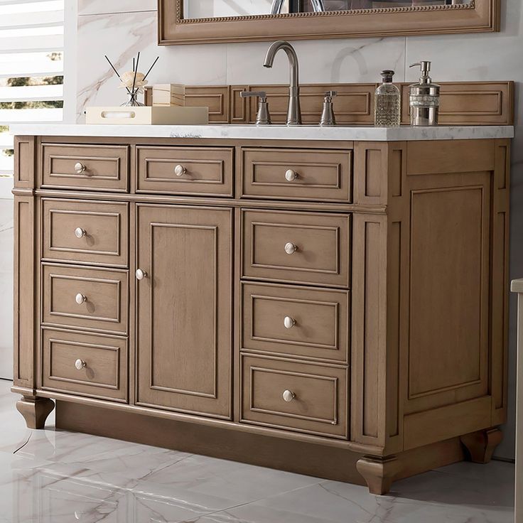 White and Natural wood oak bathroom cabinets Lacquered Solid Wood Bathroom Vanity with sink