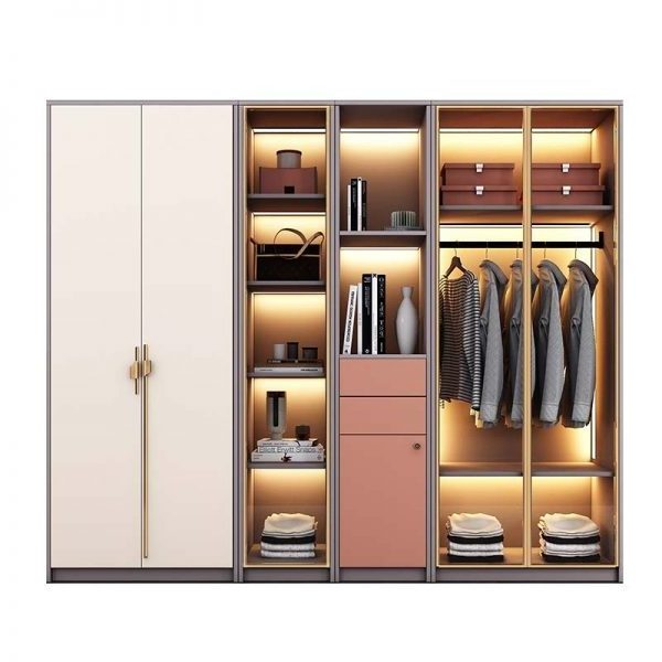 Modern portable folding glass clothes wardrobe closet