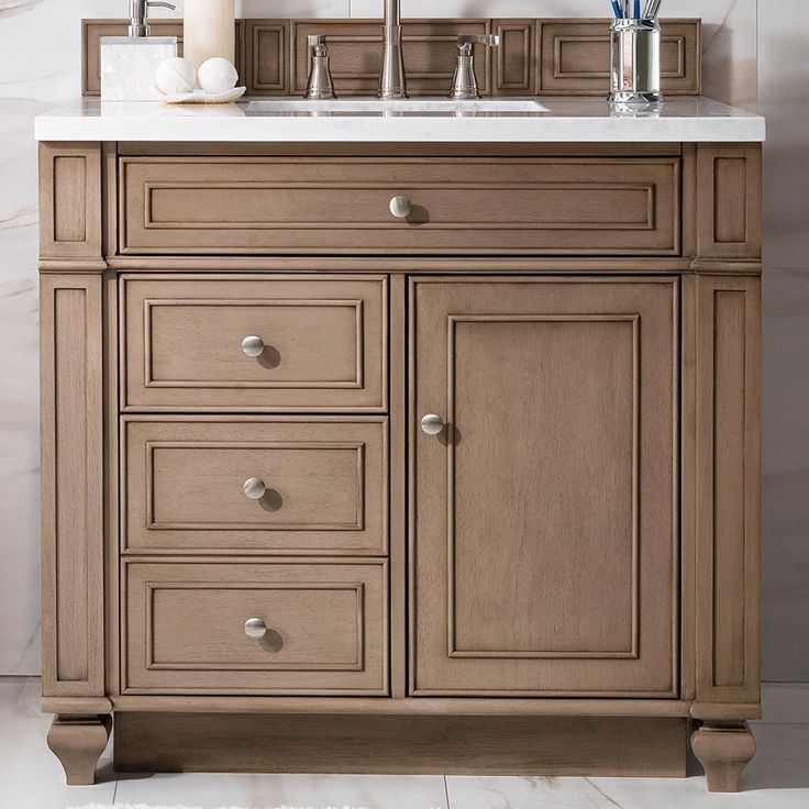 White and Natural wood oak bathroom cabinets Lacquered Solid Wood Bathroom Vanity with sink