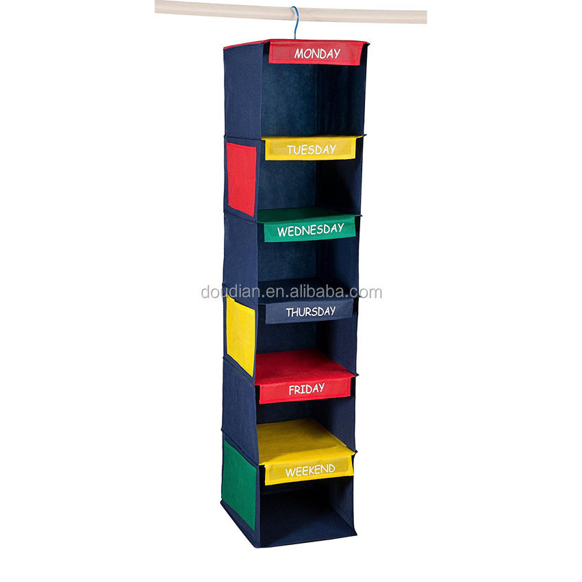 Kids fabric wall shelf hanging closet organizer