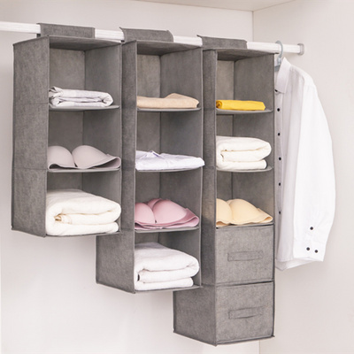 Hanging Closet Organizer And Storage Easy Mount Foldable Hanging Closet Wardrobe Storage Shelves Clothes Handbag Shoes