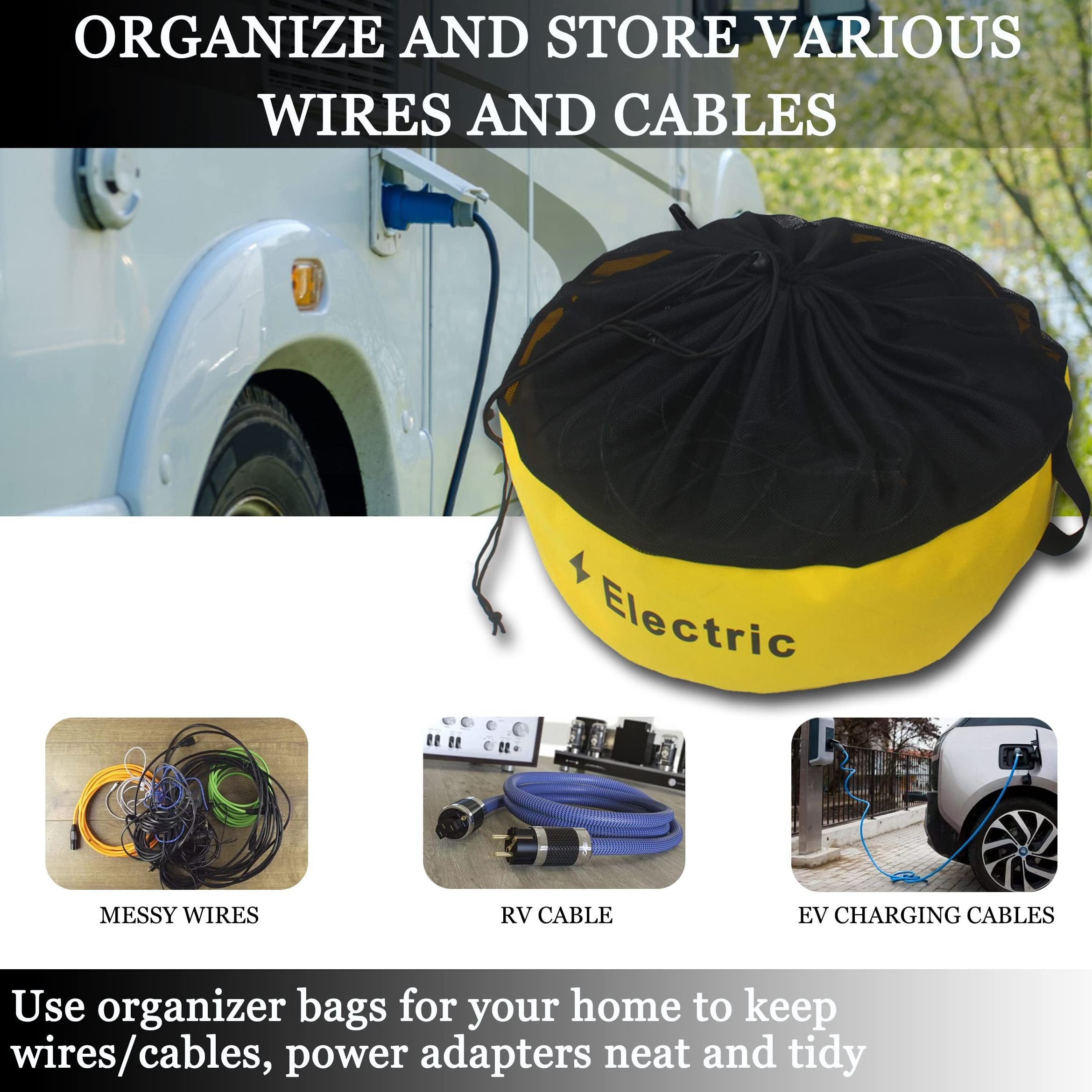 RV Hose Storage Bag Camper Accessories for Outside & Inside Storage 3 Pack RV Equipment Storage Organizer Bags for Sewer Hoses