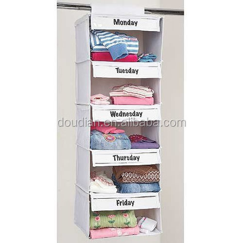 Kids fabric wall shelf hanging closet organizer