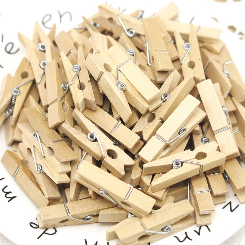 10000pc 7.2cm Wooden Clothes Peg Natural Clothes Drying Hardwood Clothespins for Photo Home Decoration Accessories