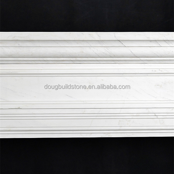 Dougbuild Modern Simple Natural White Marble Fireplace Indoor Hand Carved White Modern Fireplaces