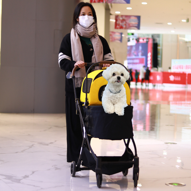 Detachable Pet Baby Stroller for Dog and Cat Foldable 2 in 1 Pet Cart  detachable travel small dog stroller