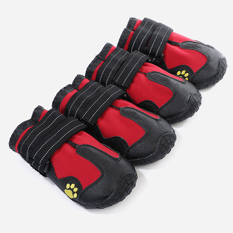 RTS Wholesale Dog Snow Boots Dog Waterproof Shoes With Reflective Stripes Rugged Anti-Slip Sole Converse Dog Waterproof Shoes