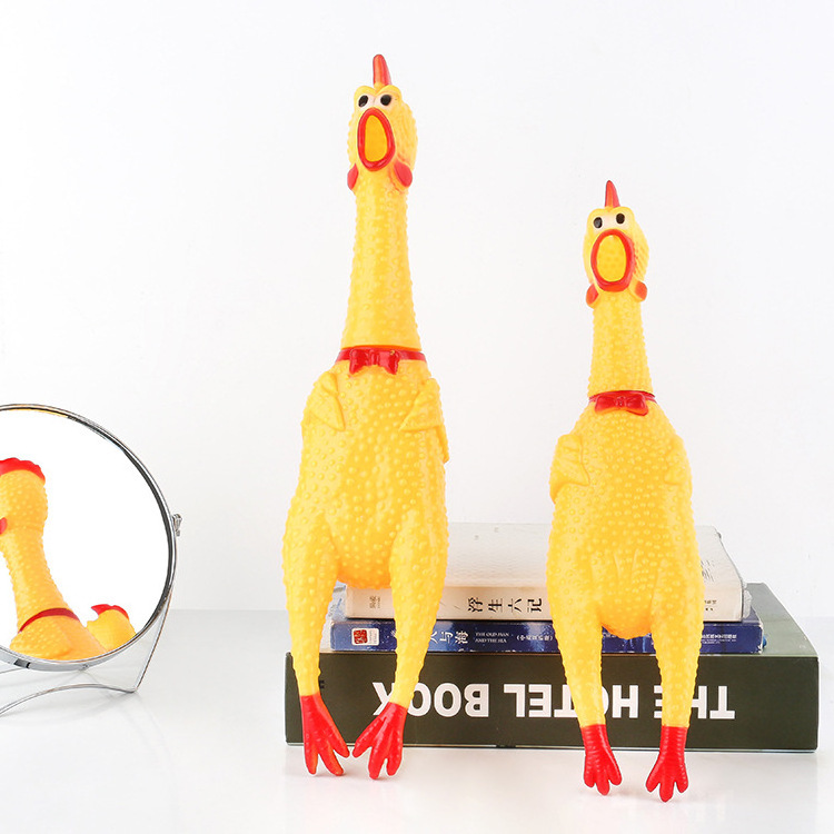 RTSdog toy squeaky chicken S/M/L three size screaming chicken sound toy pet chew toy