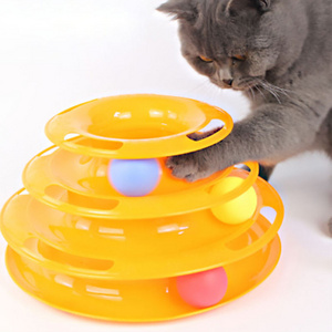 2023 Top Sell Cat Interactive Toys Funny Indoor Cat Turntable Ball Toy Puzzle Colorful Bell Balls Cat Turntable