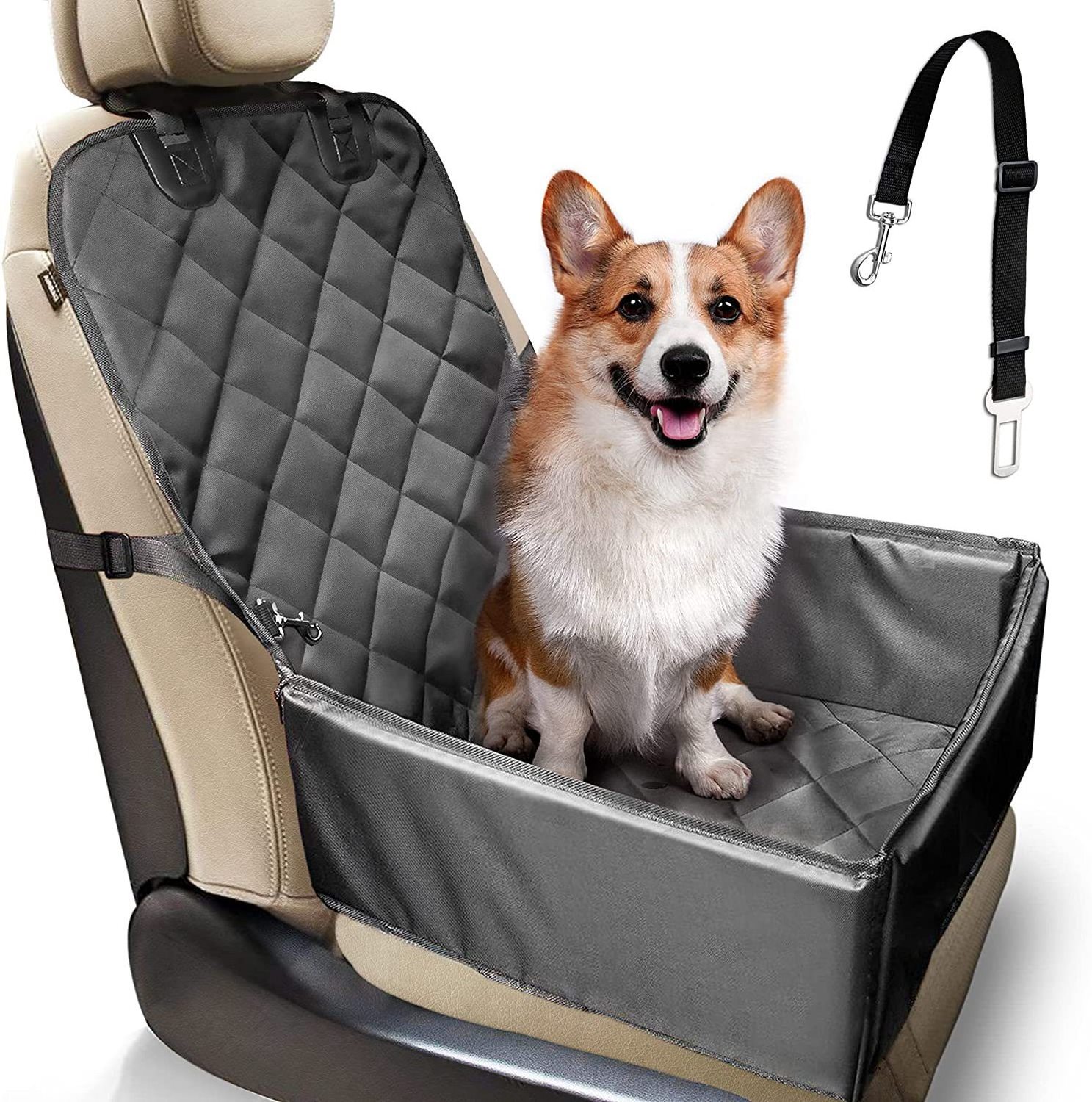 RTS High Quality Dog Car Seats With Belt Pet Dog Cars Front Travel Pet Seat Cover