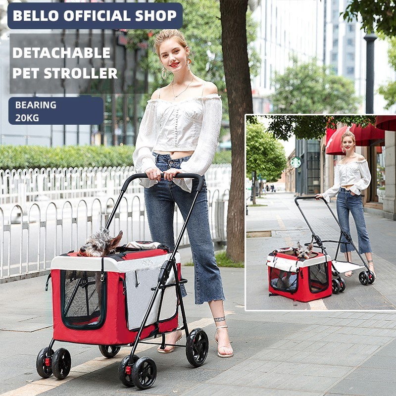 Pet Stroller Small Dog with Detachable Carrier Dog Stroller Travel in Portable Carrier