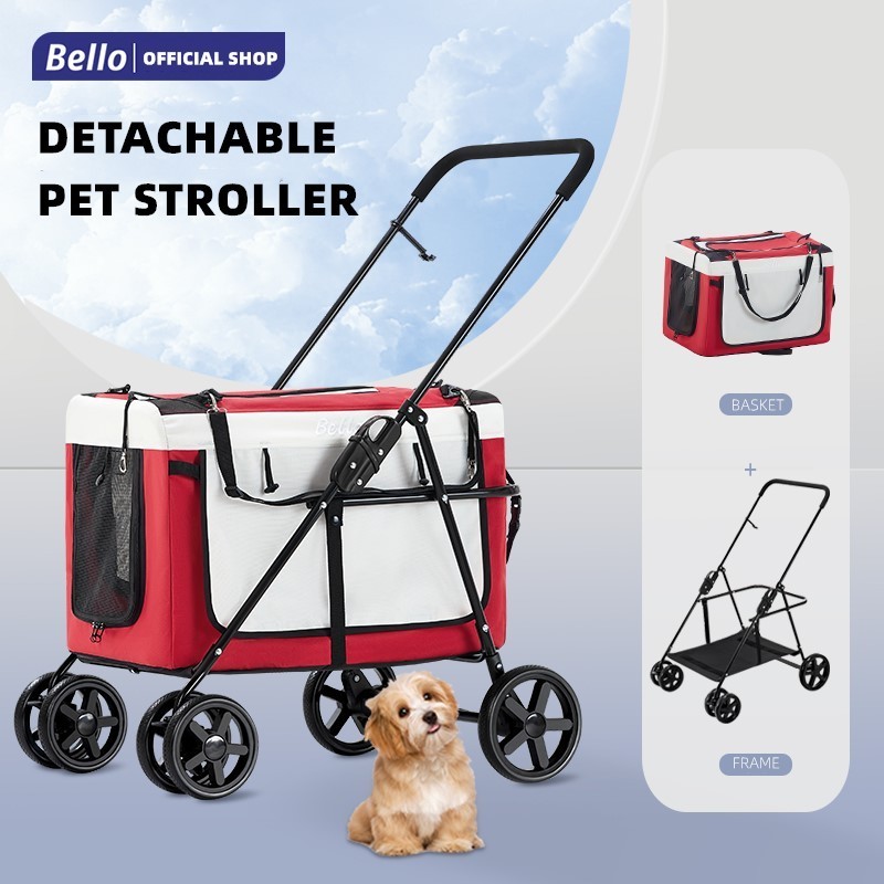 Pet Stroller Small Dog with Detachable Carrier Dog Stroller Travel in Portable Carrier