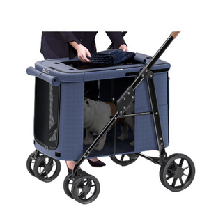 Bello Large Stroller Wagon for Cats One Hand Folding, Larger Dog Stroller UK by Easy Folding, Pet Stroller for 2 Dogs