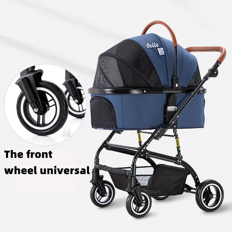 Bello Pet Strollers Outgoing Manufacture Pet Stroller Dog Traveling Stroller for Dogs to Car Trunk