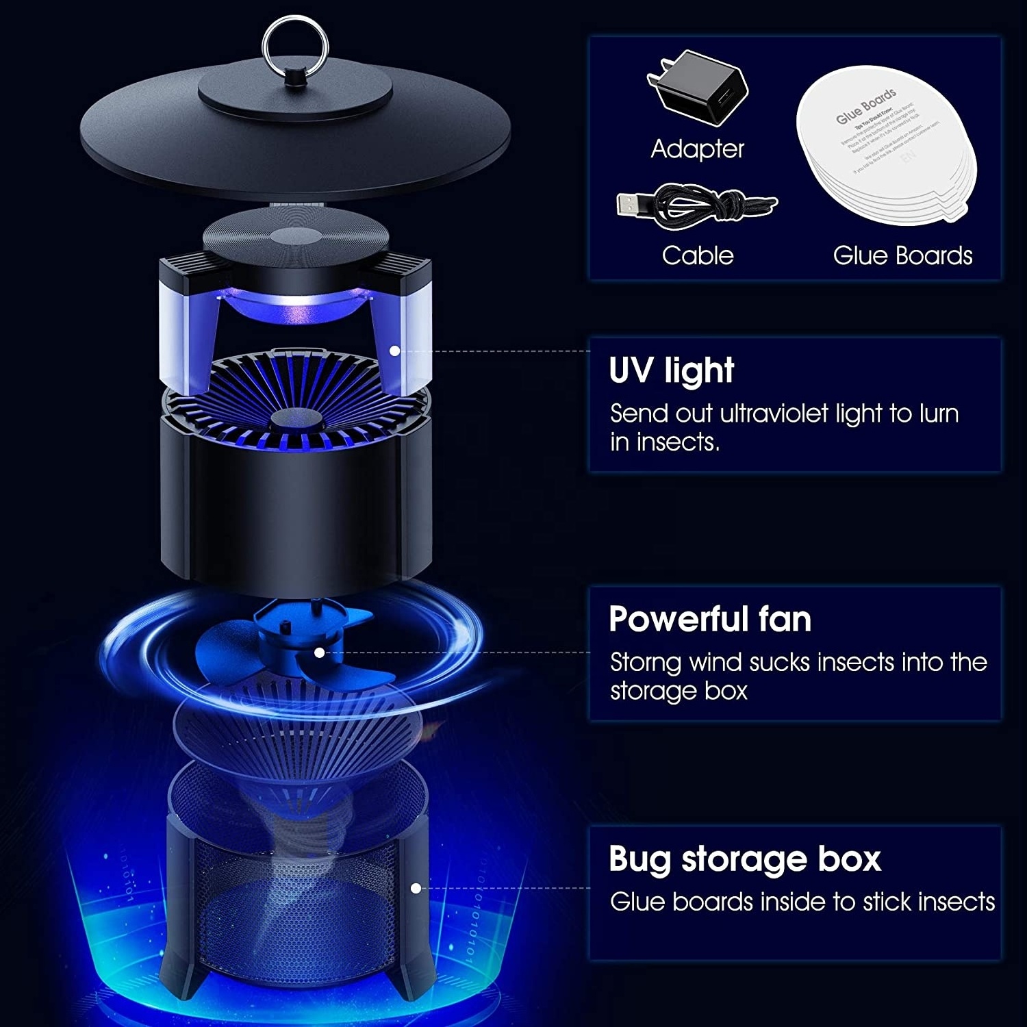 Outdoor Mosquito Trap Garden Mosquito Repellent Fly Insect Trap 4000V Waterproof