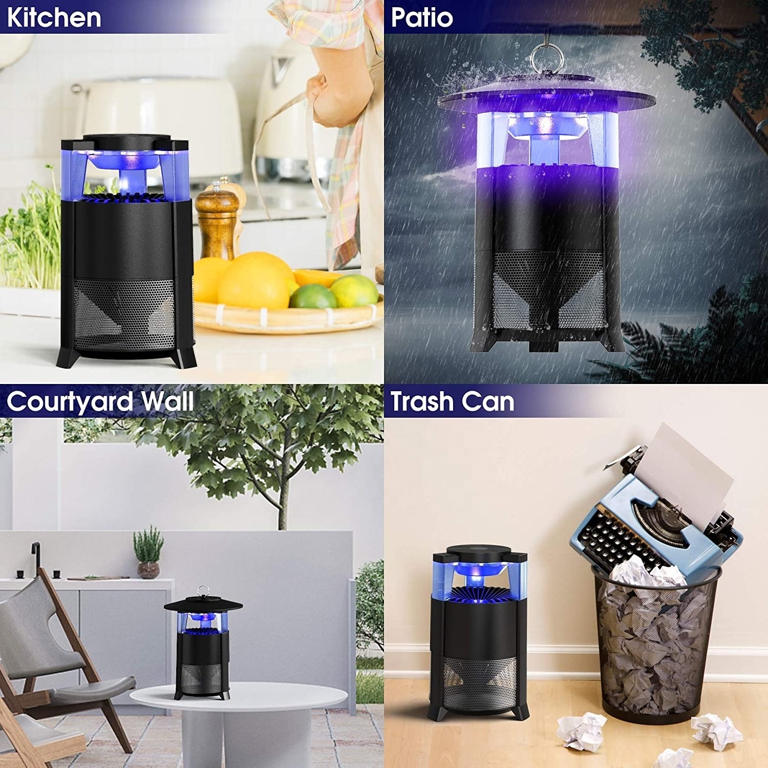 Outdoor Mosquito Trap Garden Mosquito Repellent Fly Insect Trap 4000V Waterproof