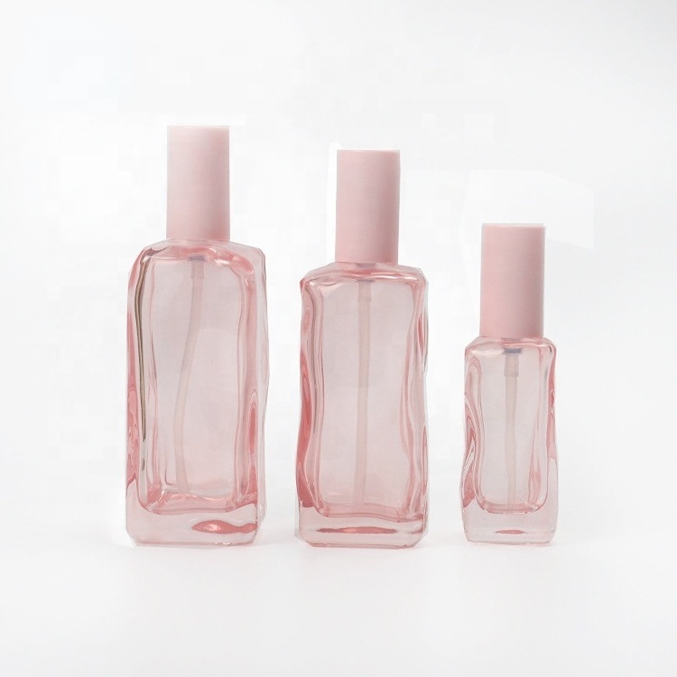 40ml 120ml 150ml pink cosmetic skincare packaging Bottle 50g Face Cream Glass Jar Eye Cream Glass Jar with cap