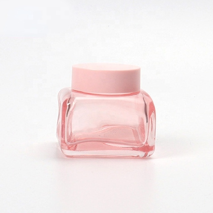 40ml 120ml 150ml pink cosmetic skincare packaging Bottle 50g Face Cream Glass Jar Eye Cream Glass Jar with cap