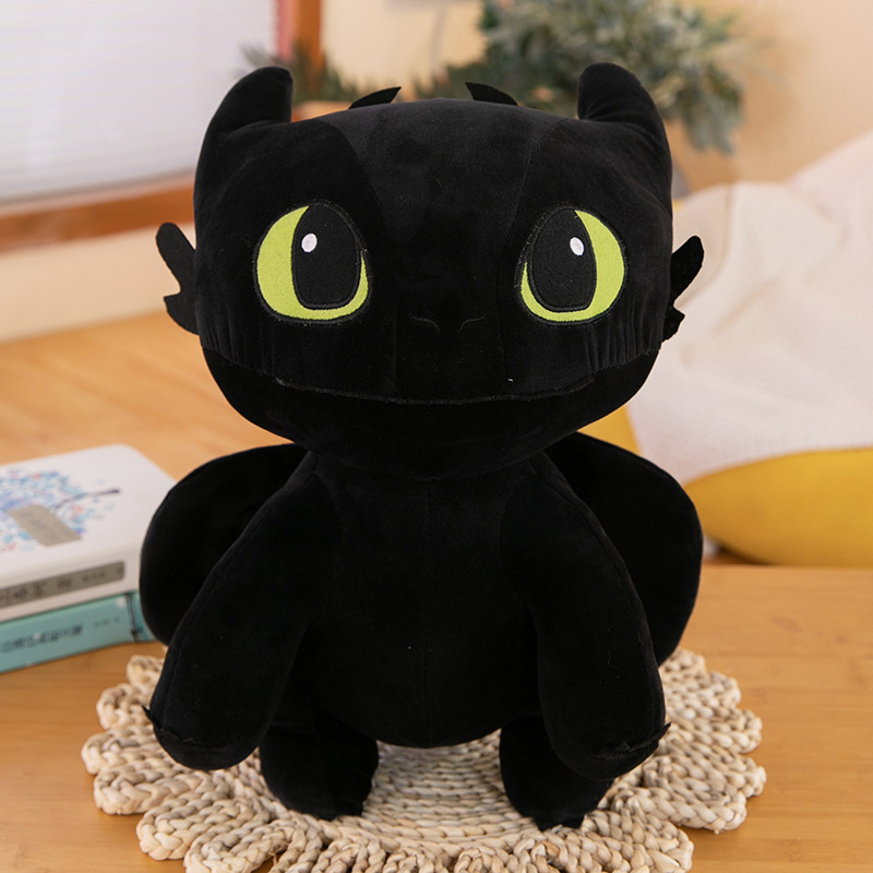 DL209 Plush Toy Black White Toothless And Light Fury Dancing Dragon Stuffed Toys For Children