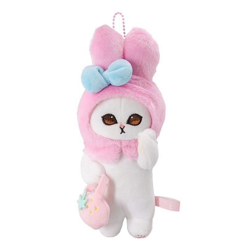 DL21052 Kawaii 18cm 6Styles Mofusands X Sanrios Hello Kitties Kuromis Bag Pendant Mofusands Cat Plush Toy