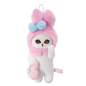 DL21052 Kawaii 18cm 6Styles Mofusands X Sanrios Hello Kitties Kuromis Bag Pendant Mofusands Cat Plush Toy