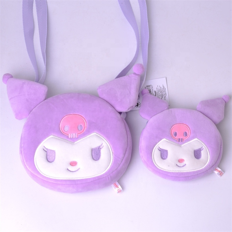 DL3564 Factory Wholesale Cartoon My Bag Melody Kuromi Cinnamoroll Stitch Kitty Pikachu Plush Backpack Handbag Plush Toy Sanrioo