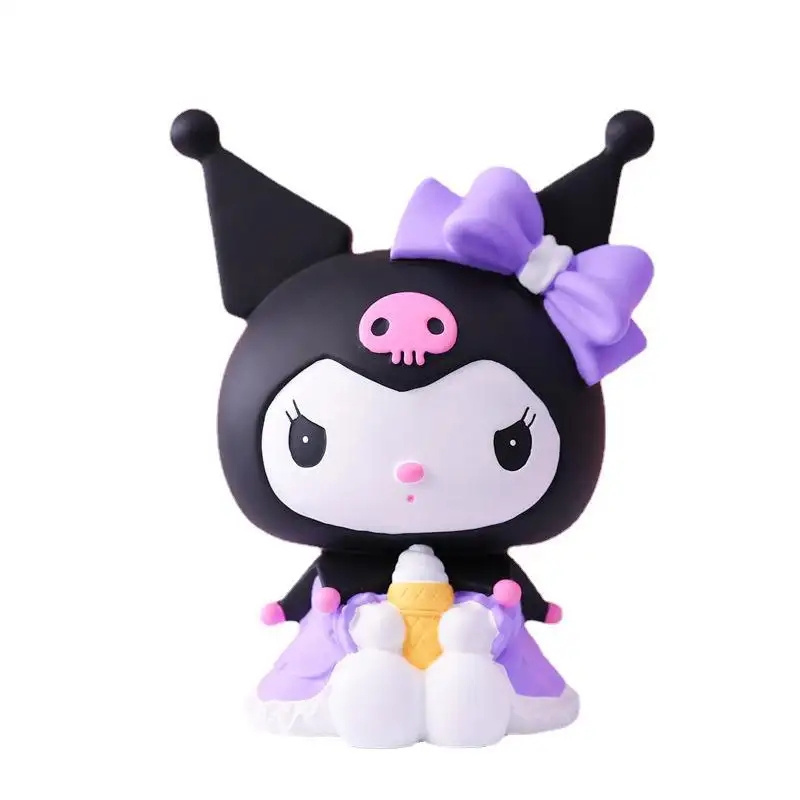 DOULUO New Kuromi Piggy Bank Cute Cartoon Anti-fall Home Decoration Gift Piggy Bank Mini Atm My Melody Coin Banks