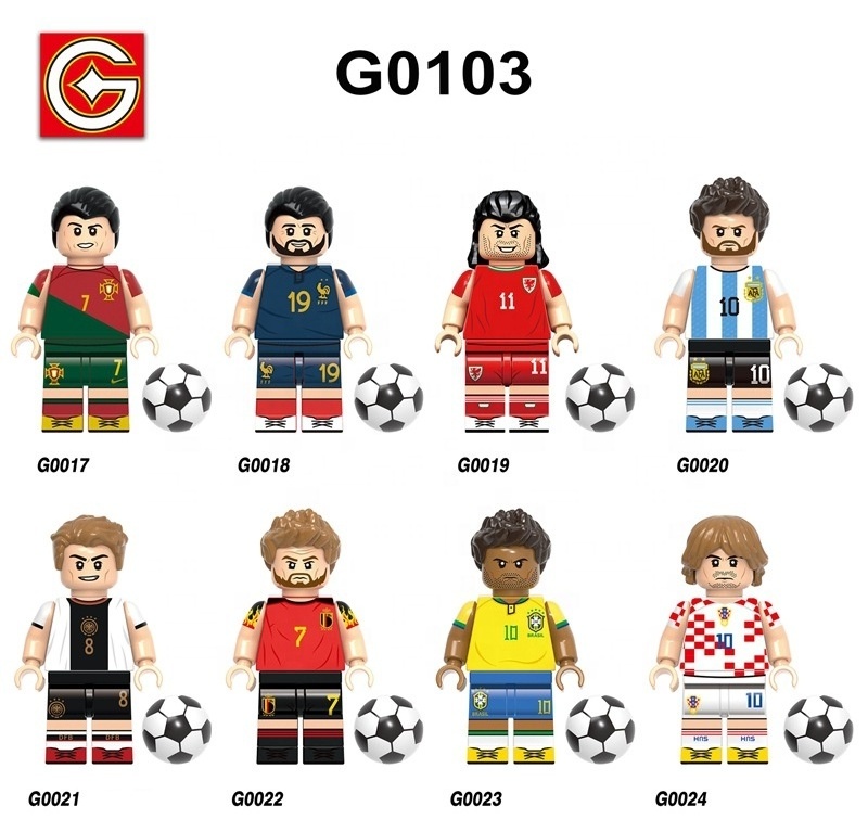 DL1231230 G0103 Soccer Players Mini Figures Action Figures Series Kids Gift Building Blocks Figure Toy Brick