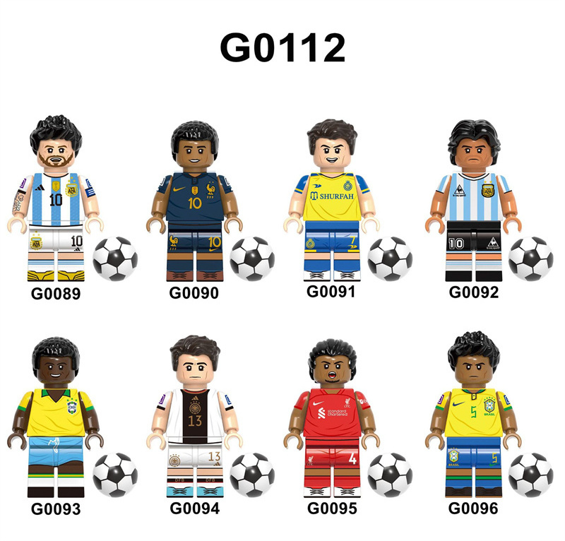 DL1442 G0112 Star Sports Soccer Players Characters Action Model Professional Football Education Collect Building Blocks