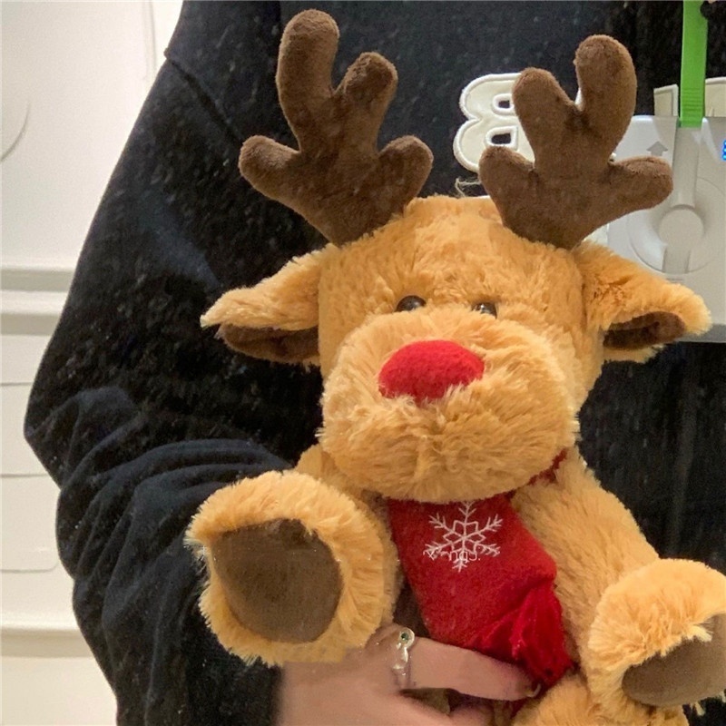 DL6825 Moose Deer Plush Toys Reindeer Stuffed Animal Singing and Dancing Deer Toy for Kids