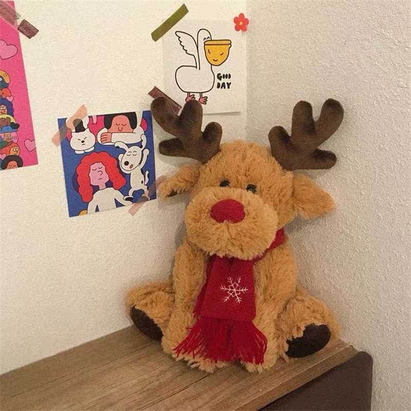 DL6825 Moose Deer Plush Toys Reindeer Stuffed Animal Singing and Dancing Deer Toy for Kids