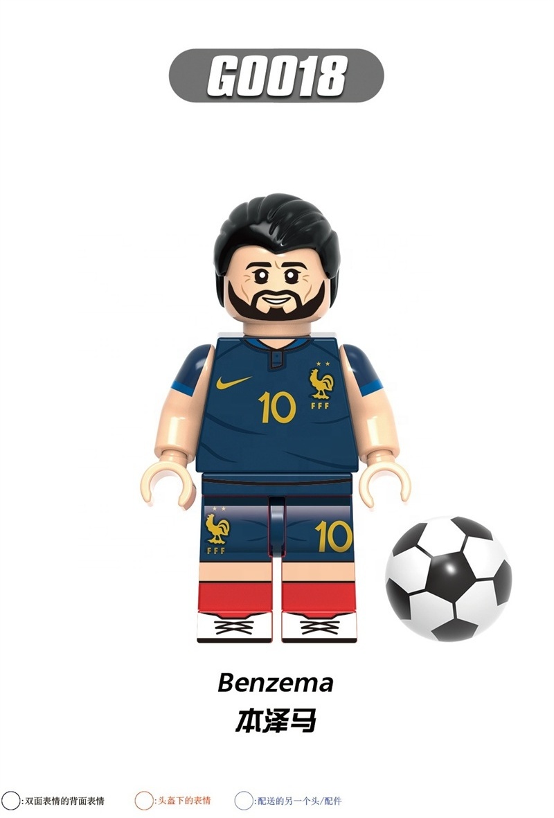 DL1195 G0103 Soccer Sport Player Neymar Messi Kroos Ronaldo Virgil Modric Suarez Character Mini Building Block Figure Plastic