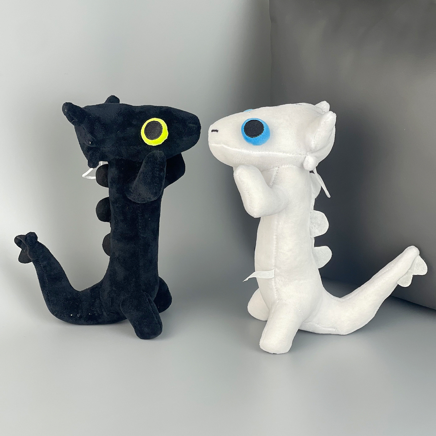 DL213 2024 Toothless Dancing Plush Toy Black White Toothless And Light Fury Dancing Dragon Stuffed Toys Dancing Dragon Plush Toy