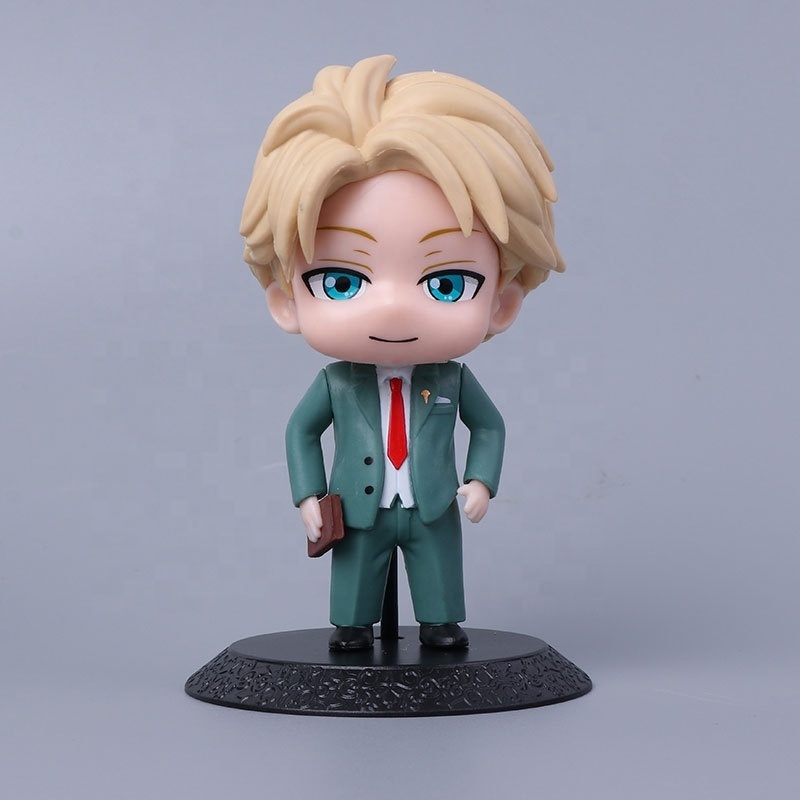 DL1198 Spy X Family Loid Yor Forger Anya Forger Chibi Anua Anime Figure with Base Anime Figure Model Toy for Kids 10cm