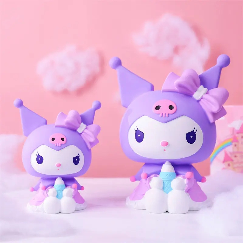 DOULUO New Kuromi Piggy Bank Cute Cartoon Anti-fall Home Decoration Gift Piggy Bank Mini Atm My Melody Coin Banks